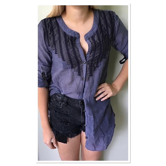Free People Tops - Free People button down sheer tunic